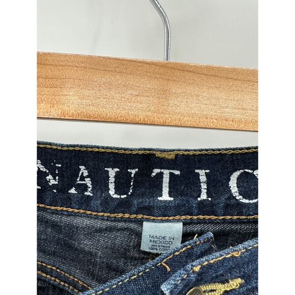 Nautica Relaxed Fit Straight Leg Dark Wash Blue Denim Jeans Men's Size 33 x 30 - Picture 5 of 7